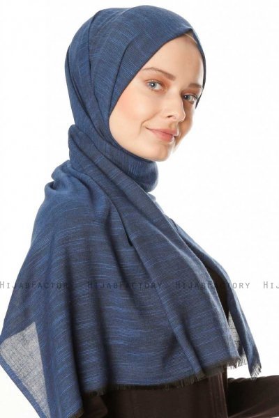Esana - Marineblauw Hijab - Madame Polo