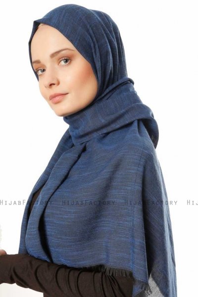 Esana - Marineblauw Hijab - Madame Polo