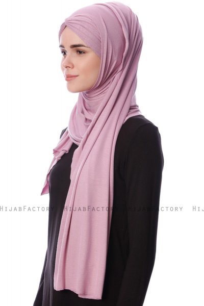 Eslem - Purper Pile Jersey Hijab - Ecardin