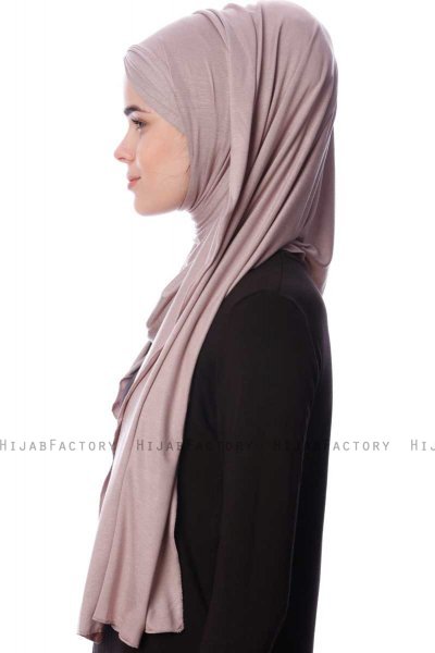 Eslem - Steen Grijs Pile Jersey Hijab - Ecardin