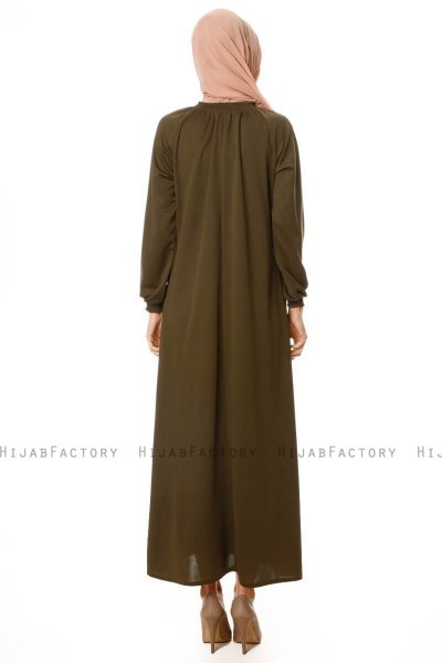 Esra - Khaki Jurk - Miss Halima