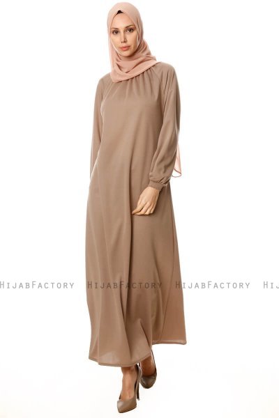 Esra - Taupe Jurk - Miss Halima