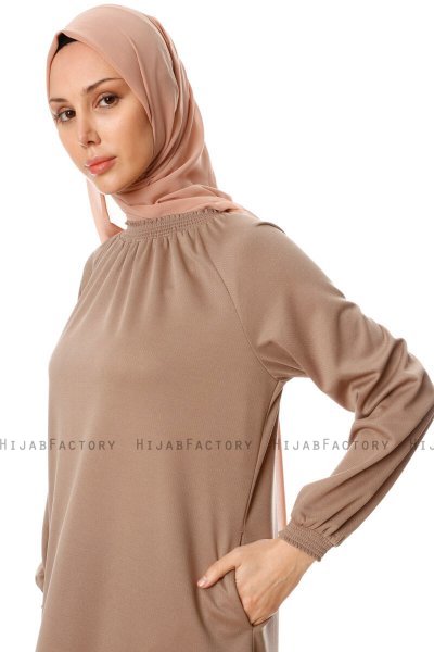 Esra - Taupe Jurk - Miss Halima