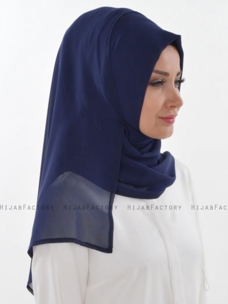 Evelina - Marineblauw Praktisch Hijab - Ayse Turban