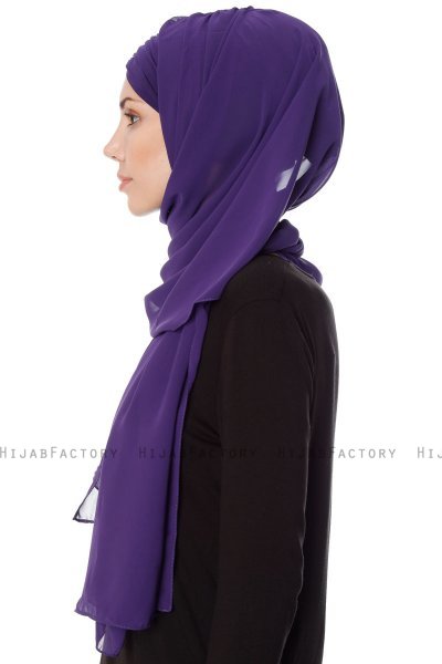 Evren - Purper Chiffon Hijab