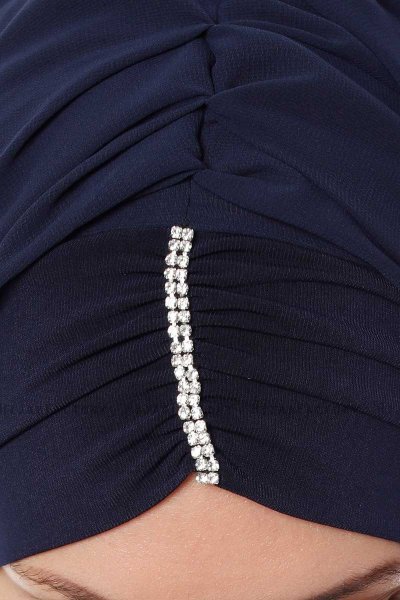 Evren - Marineblauw Chiffon Hijab