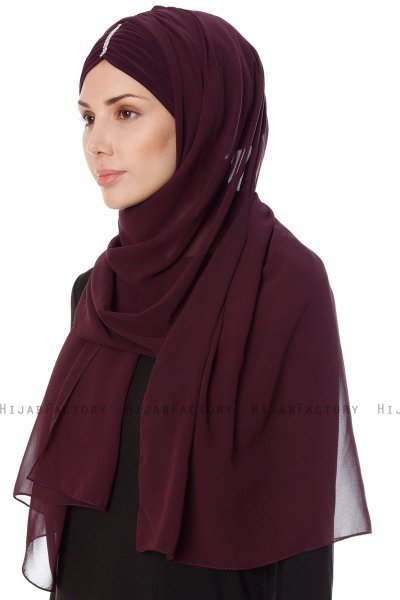 Evren - Pruim Chiffon Hijab