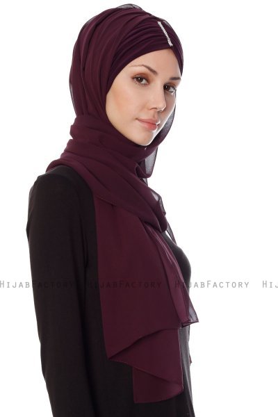 Evren - Pruim Chiffon Hijab