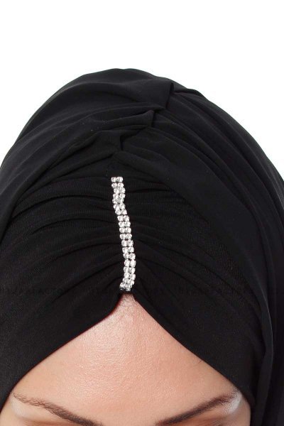Evren - Zwart Chiffon Hijab