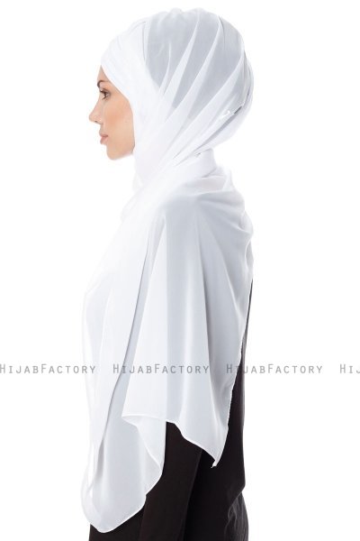 Evren - Wit Chiffon Hijab