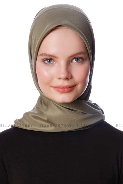 Eylul - Khaki Plein Rayon Hijab