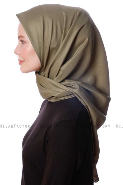 Eylul - Khaki Plein Rayon Hijab