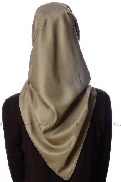 Eylul - Khaki Plein Rayon Hijab
