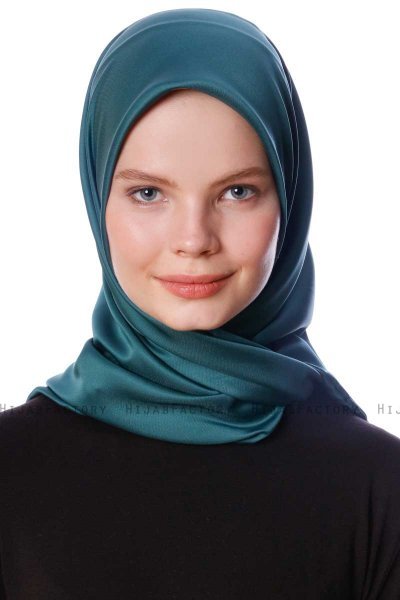 Eylul - Donkergroen Plein Rayon Hijab