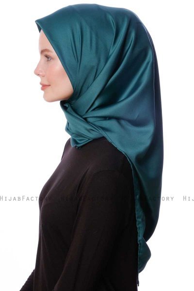 Eylul - Donkergroen Plein Rayon Hijab