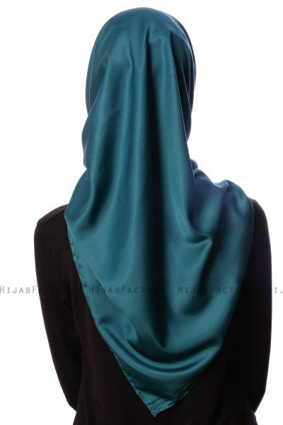 Eylul - Donkergroen Plein Rayon Hijab