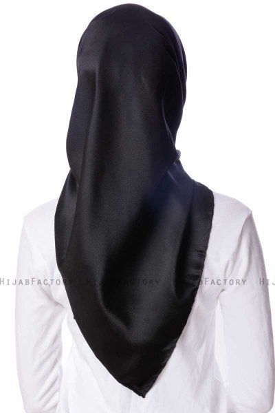 Eylul - Zwart Plein Rayon Hijab