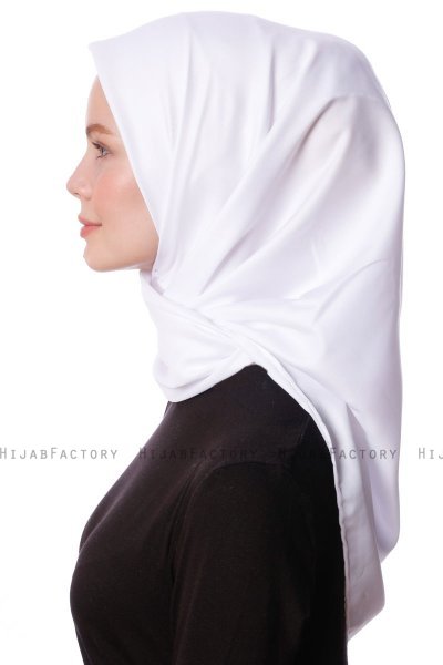 Eylul - Wit Plein Rayon Hijab