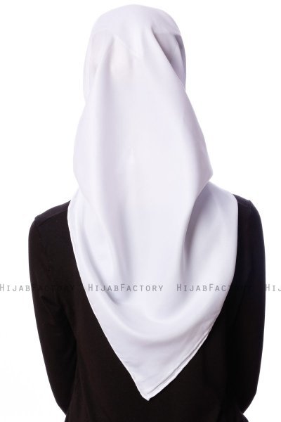 Eylul - Wit Plein Rayon Hijab