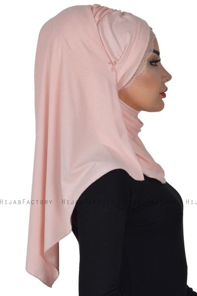 Filippa - Oudroze Katoenen Praktisch Hijab - Ayse Turban