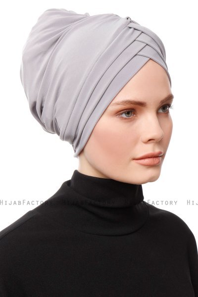 Gamze - Lichtgrijs Turban