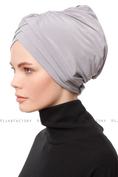 Gamze - Lichtgrijs Turban