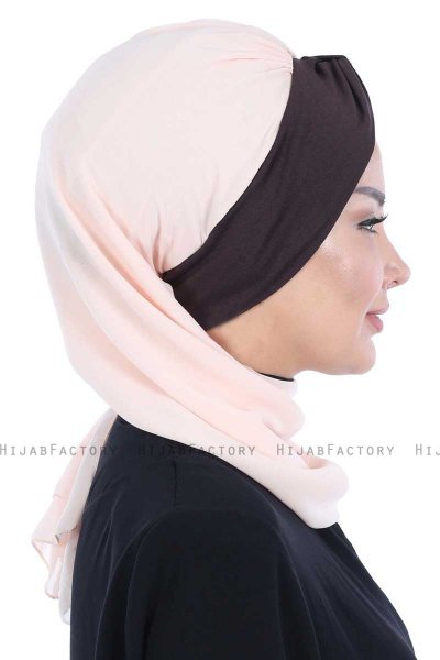 Gill - Beige & Bruin Praktisch Hijab