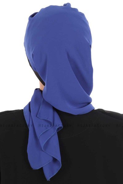 Gill - Blauw & Zwart Praktisch Hijab