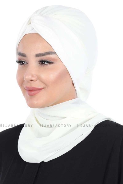Gill - Creme & Creme Praktisch Hijab