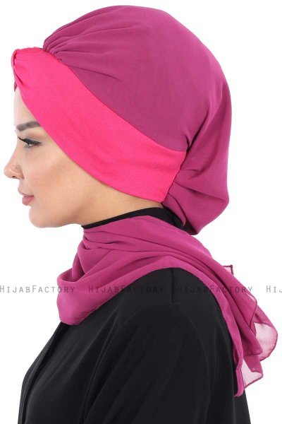 Gill - Fuchsia & Fuchsia Praktisch Hijab