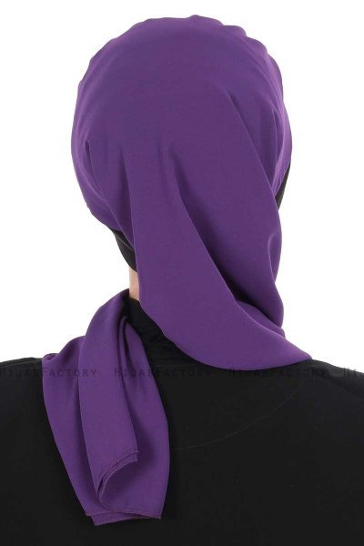 Gill - Purper & Zwart Praktisch Hijab