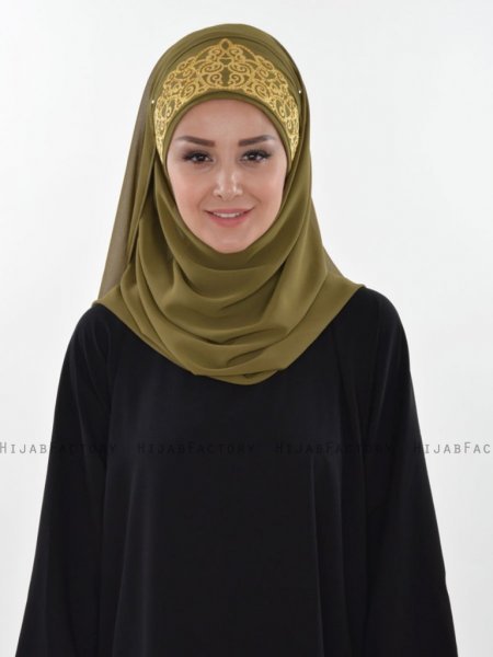 Gina Khaki Praktisk Hijab Ayse Turban 324103a
