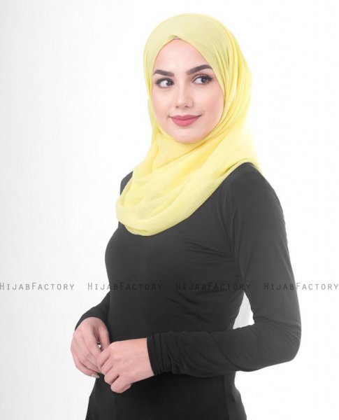 Goldfinch Gul Poly Chiffon Hijab Sjal 5RA45b