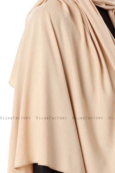 Hande - Beige Katoen Hijab - Gülsoy