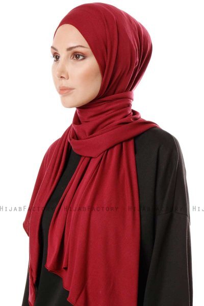 Hande - Bordeaux Katoen Hijab - Gülsoy
