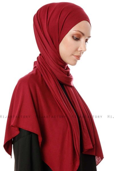 Hande - Bordeaux Katoen Hijab - Gülsoy