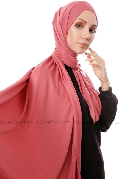 Hande - Oudroze Katoen Hijab - Gülsoy