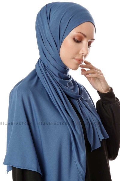Hande - Indigo Katoen Hijab - Gülsoy