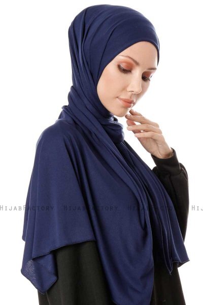 Hande - Marineblauw Katoen Hijab - Gülsoy