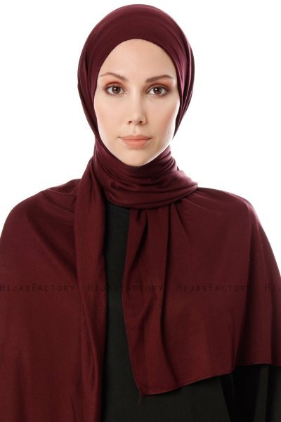 Hande - Donkerpaars Katoen Hijab - Gülsoy