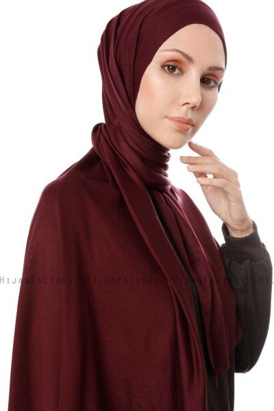 Hande - Donkerpaars Katoen Hijab - Gülsoy