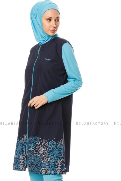 Hatice - Donkere Marineblauw Burkini - Seamay