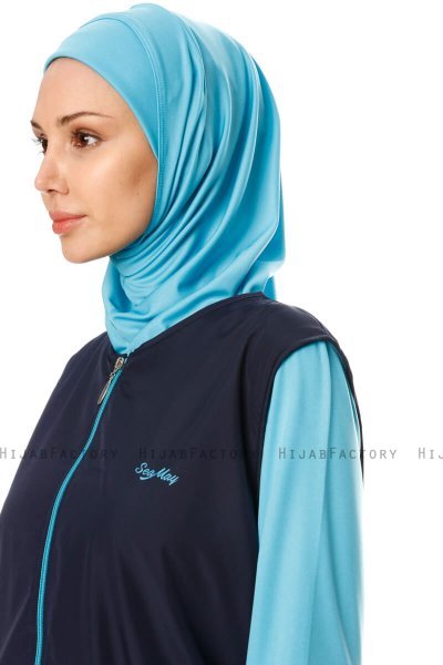 Hatice - Donkere Marineblauw Burkini - Seamay