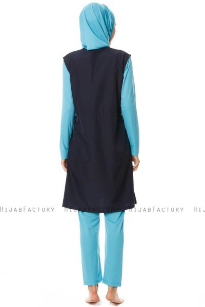 Hatice - Donkere Marineblauw Burkini - Seamay