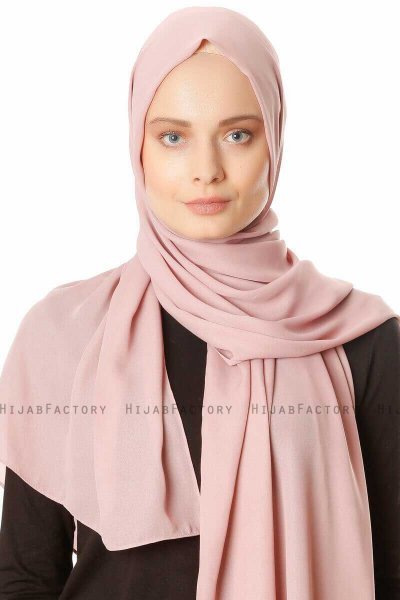 Hazal - Oudroze Crepe Hijab - Ecardin