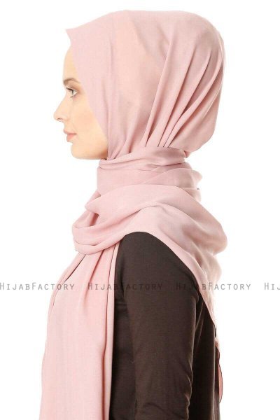Hazal - Oudroze Crepe Hijab - Ecardin