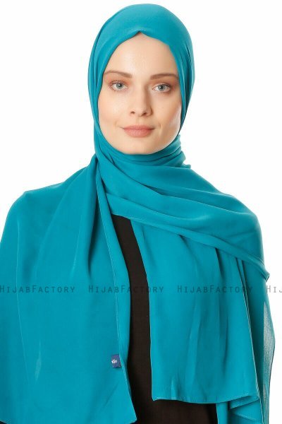 Hazal - Groen Crepe Hijab - Ecardin