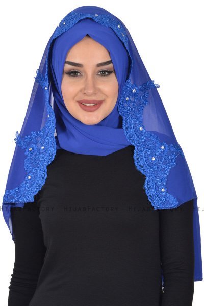 Helena - Blauw Praktisch Hijab - Ayse Turban