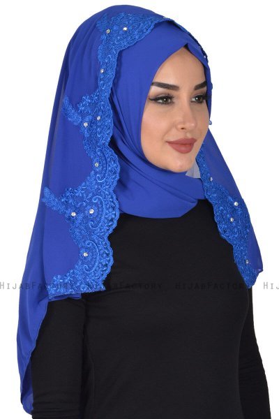 Helena - Blauw Praktisch Hijab - Ayse Turban