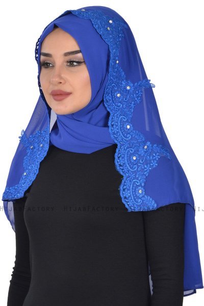 Helena - Blauw Praktisch Hijab - Ayse Turban